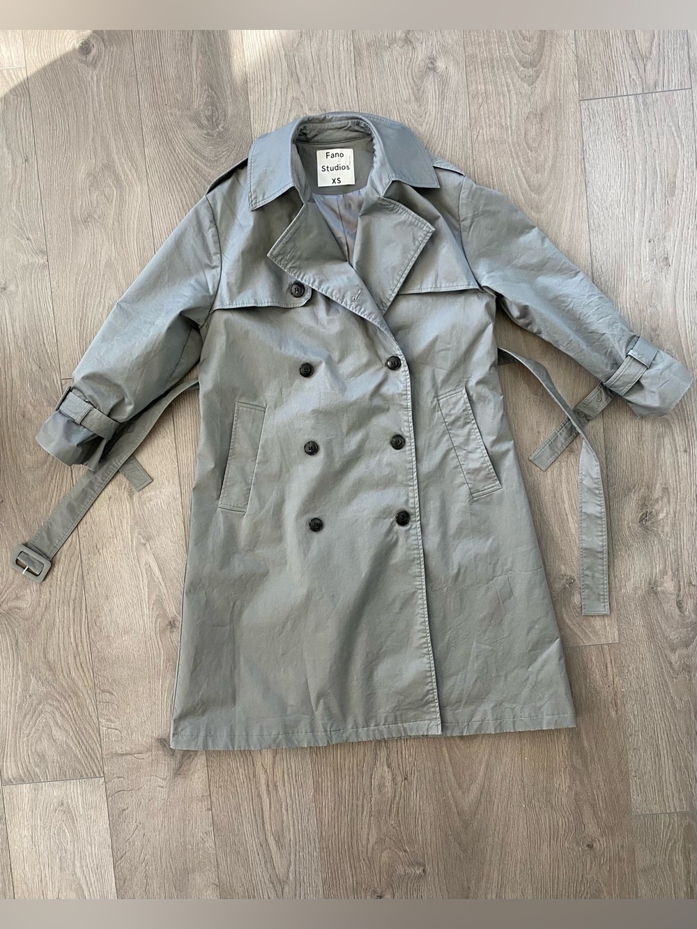 Long cotton trench coat
